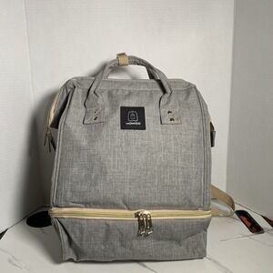 MOMIGO Breast Pump Backpack Cooler and Moistureproof Bag Large Grey